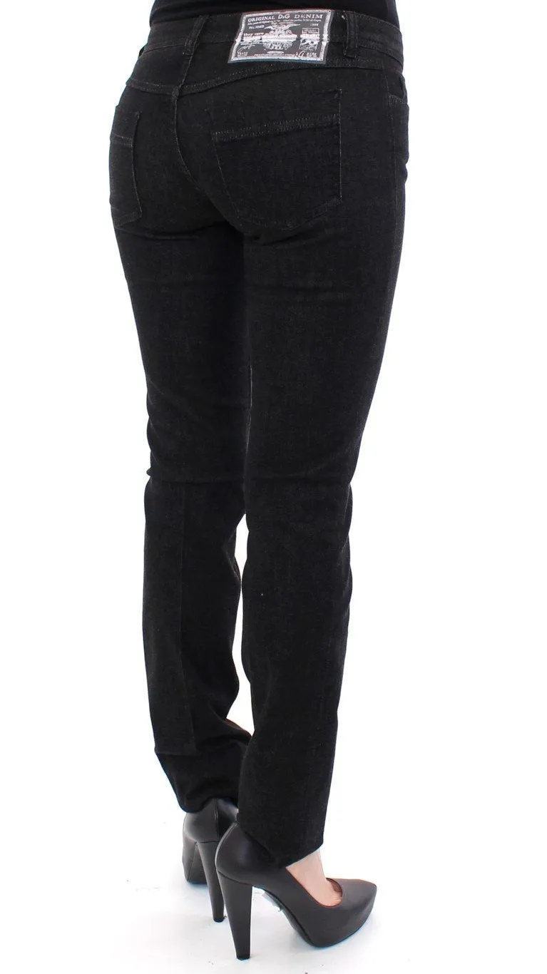 Black CUTE Cotton Regular Fit Jeans Pants