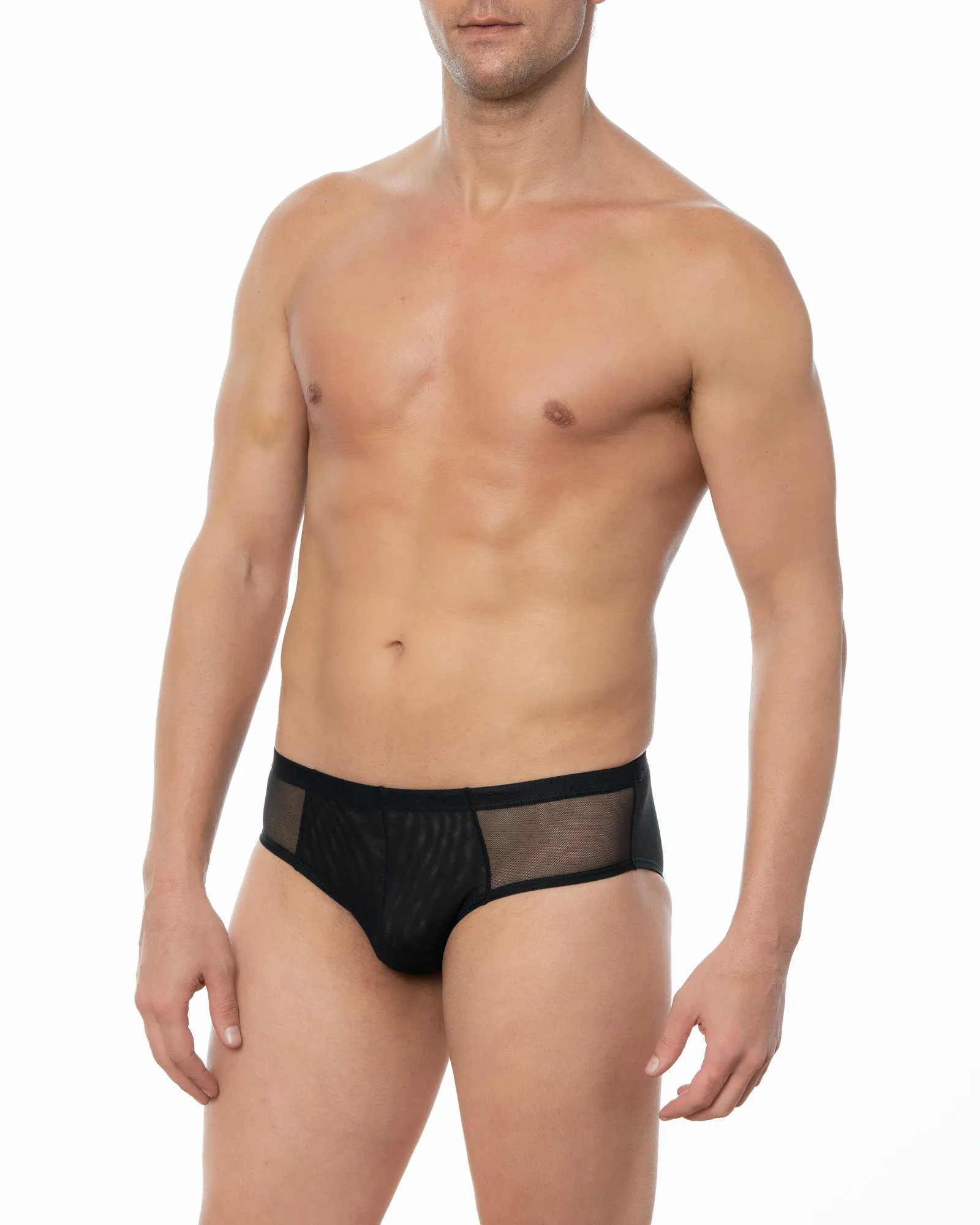 Black - JASPER Sheer Mesh Bikini Brief
