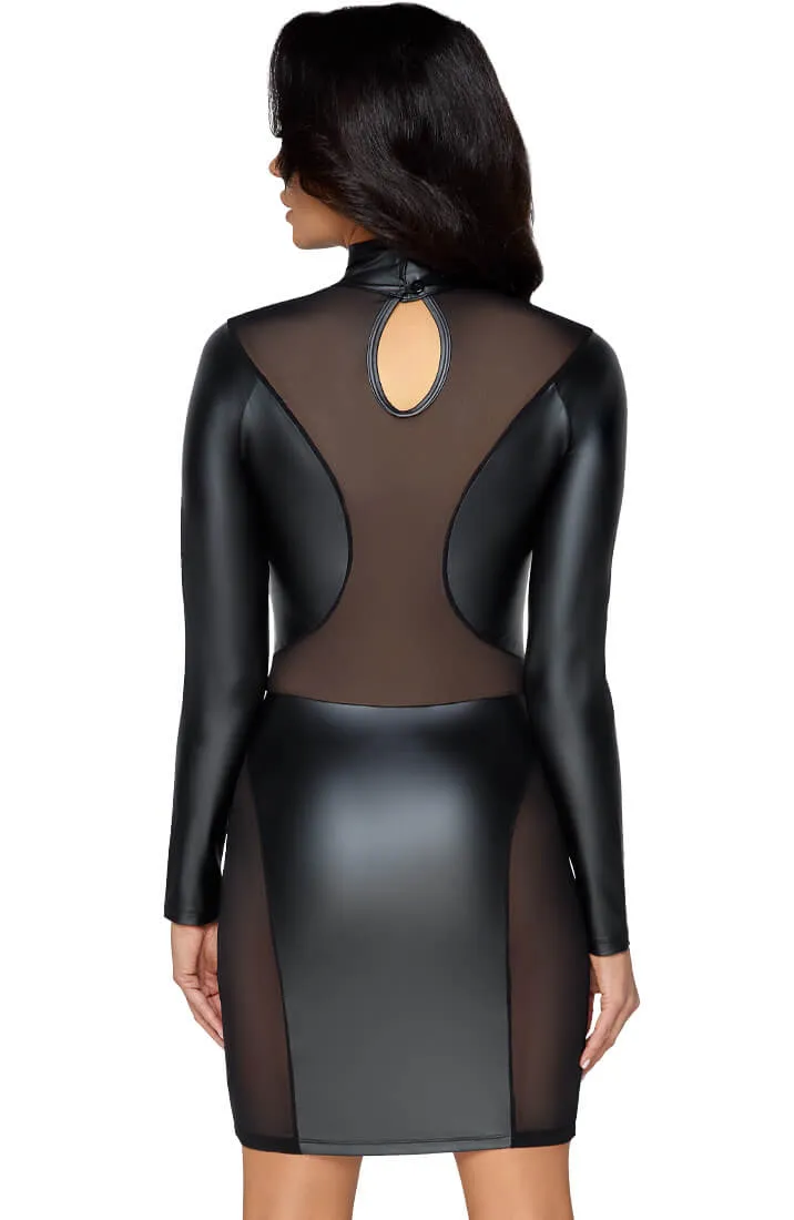 Black wet look dress - Authenticity Overload