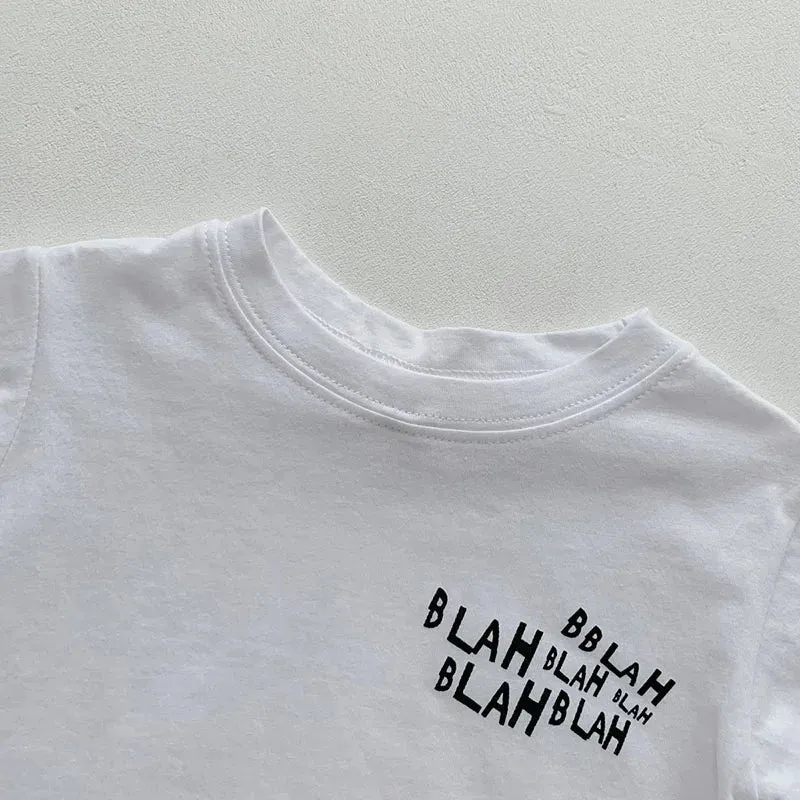 Blah T-shirt   Blue Denim Overalls