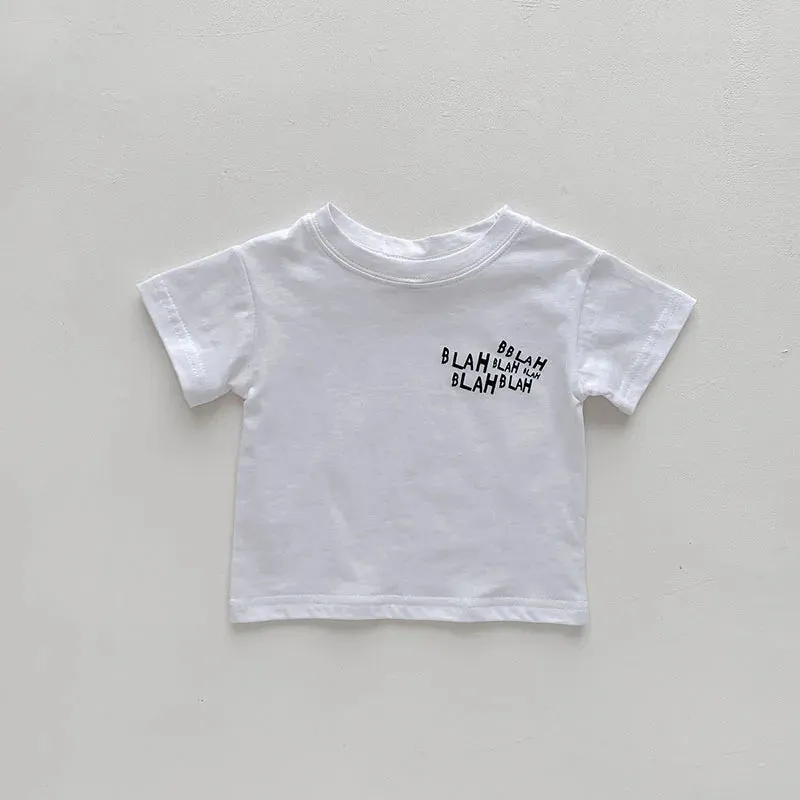 Blah T-shirt   Blue Denim Overalls
