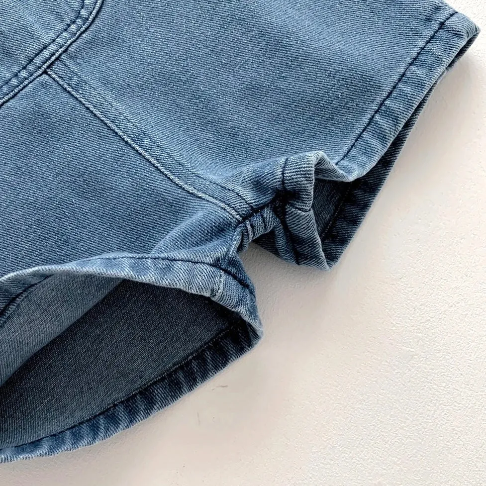 Blah T-shirt   Blue Denim Overalls