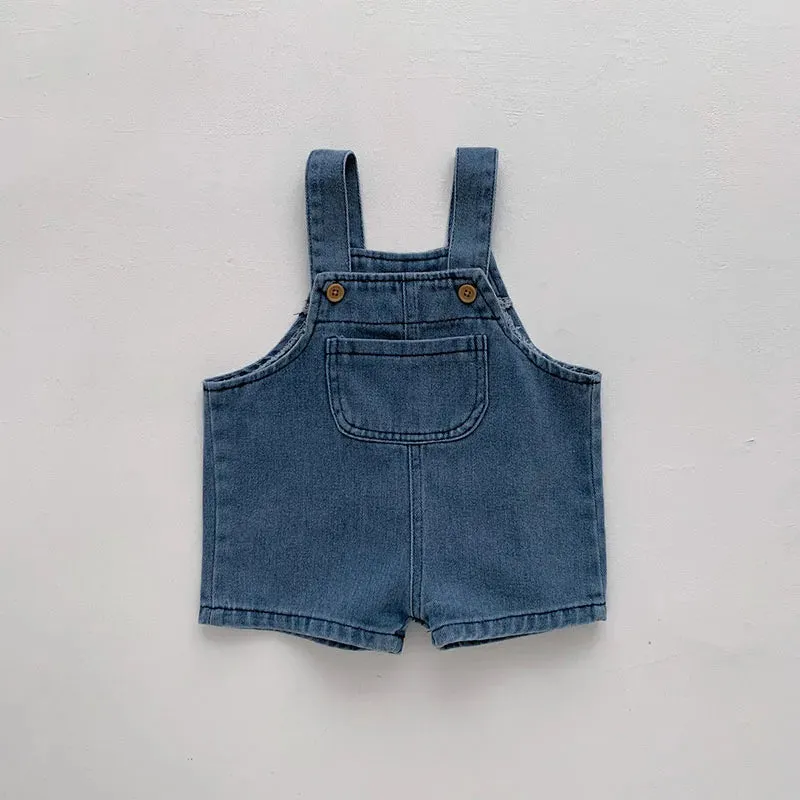 Blah T-shirt   Blue Denim Overalls