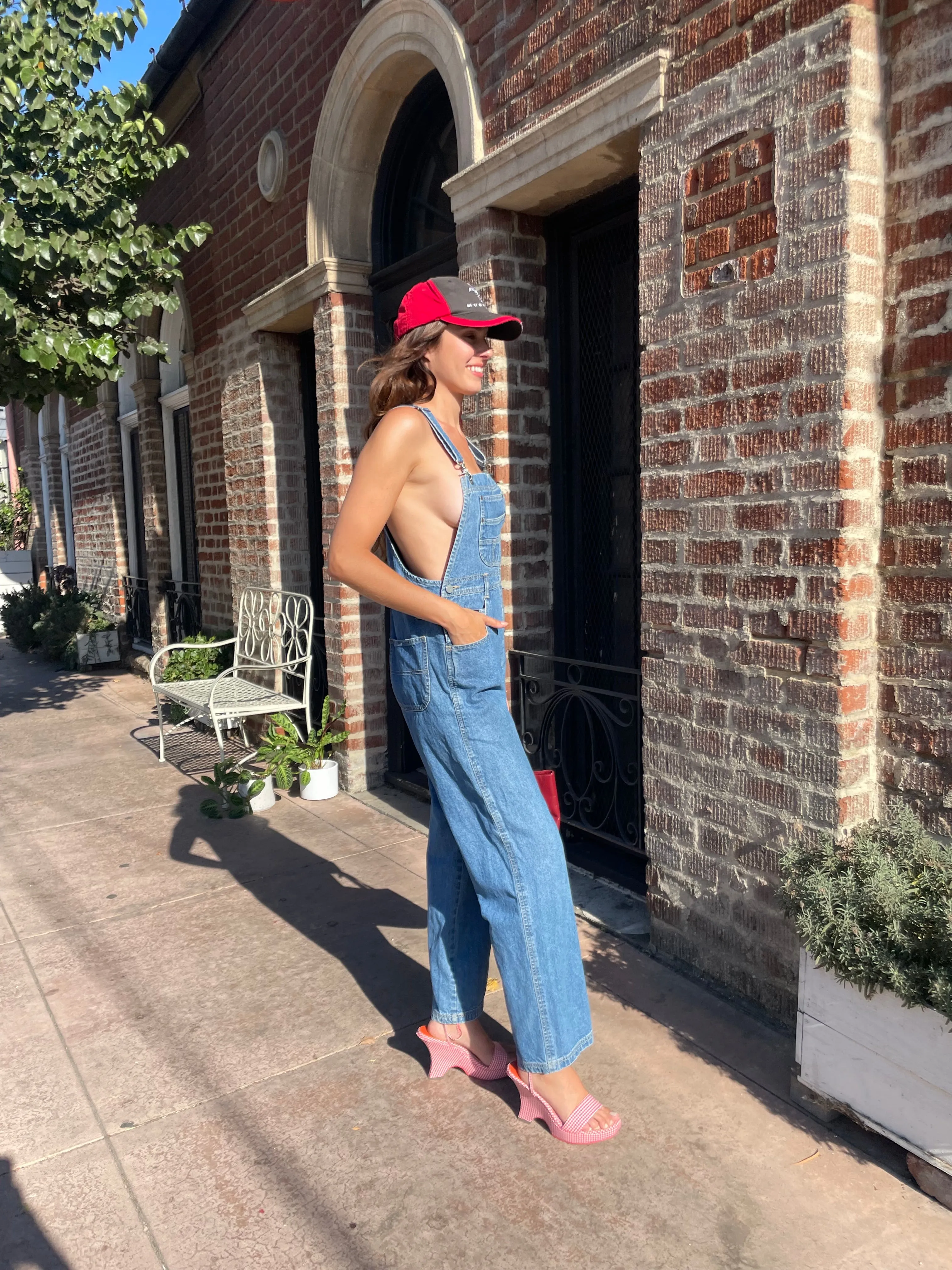 Blue Denim Washed Overalls (S)