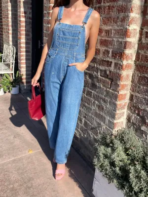 Blue Denim Washed Overalls (S)