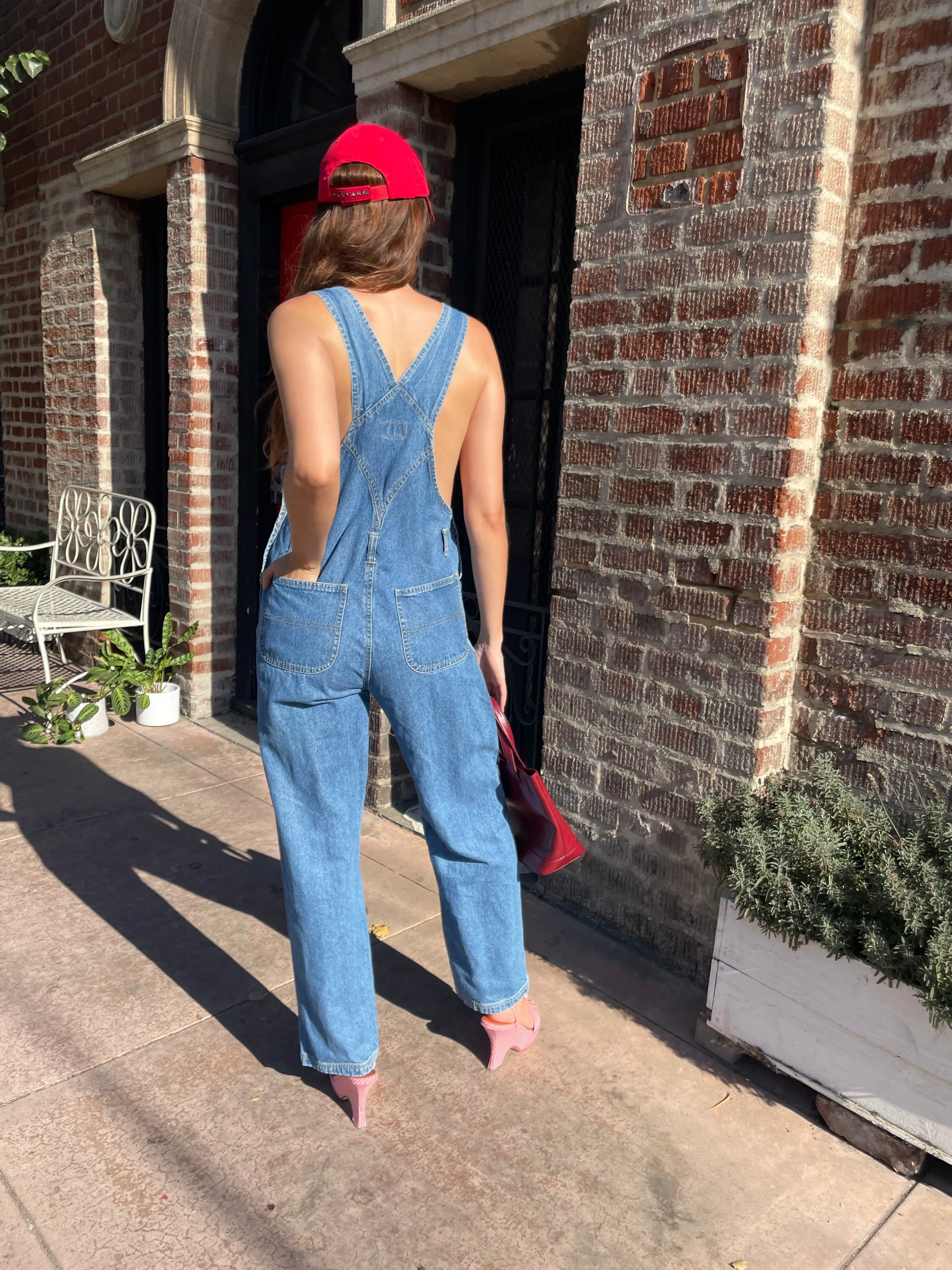 Blue Denim Washed Overalls (S)