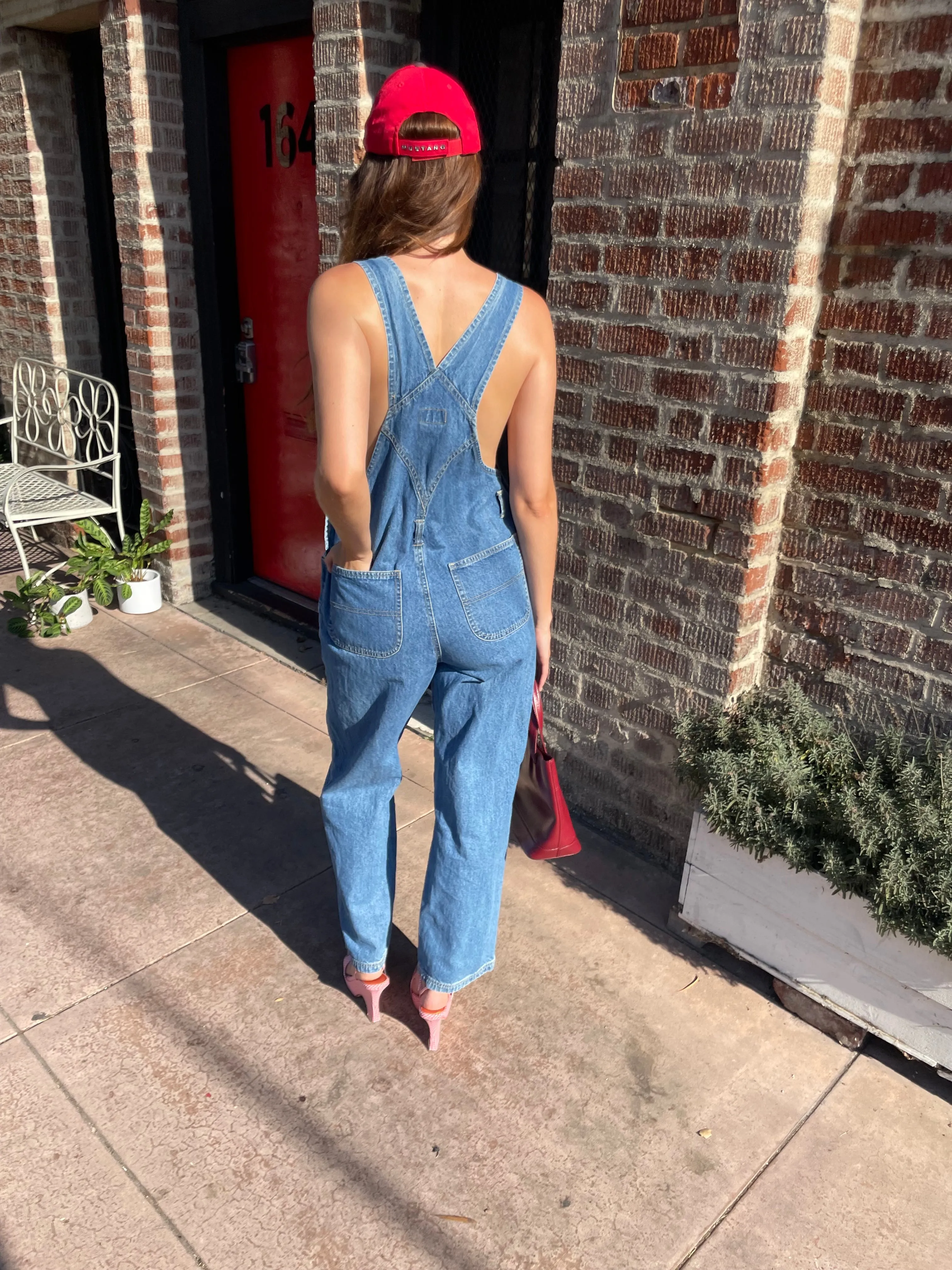 Blue Denim Washed Overalls (S)
