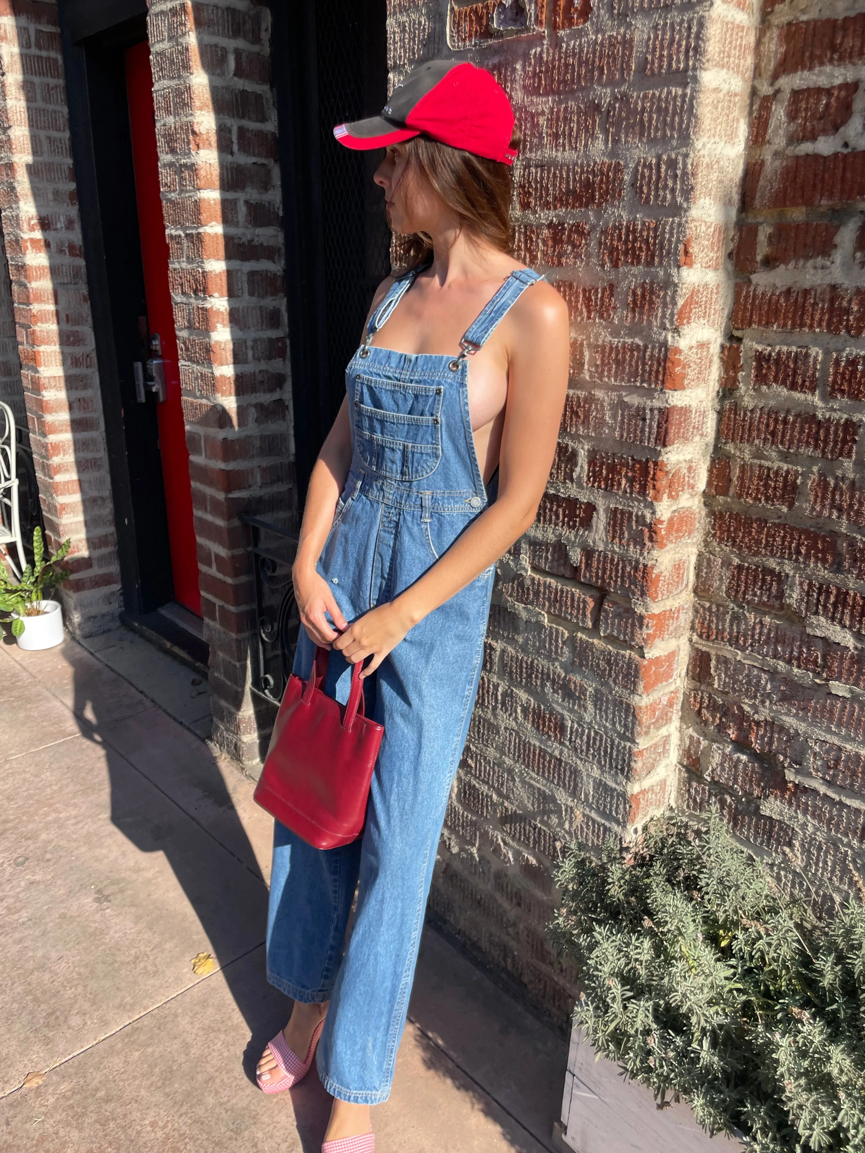 Blue Denim Washed Overalls (S)
