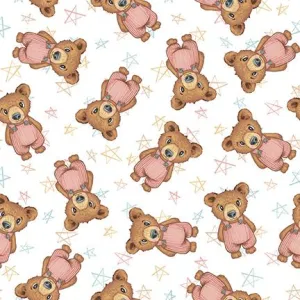 Boho Buddies by Henry Glass Fabrics BEARS/WHITE