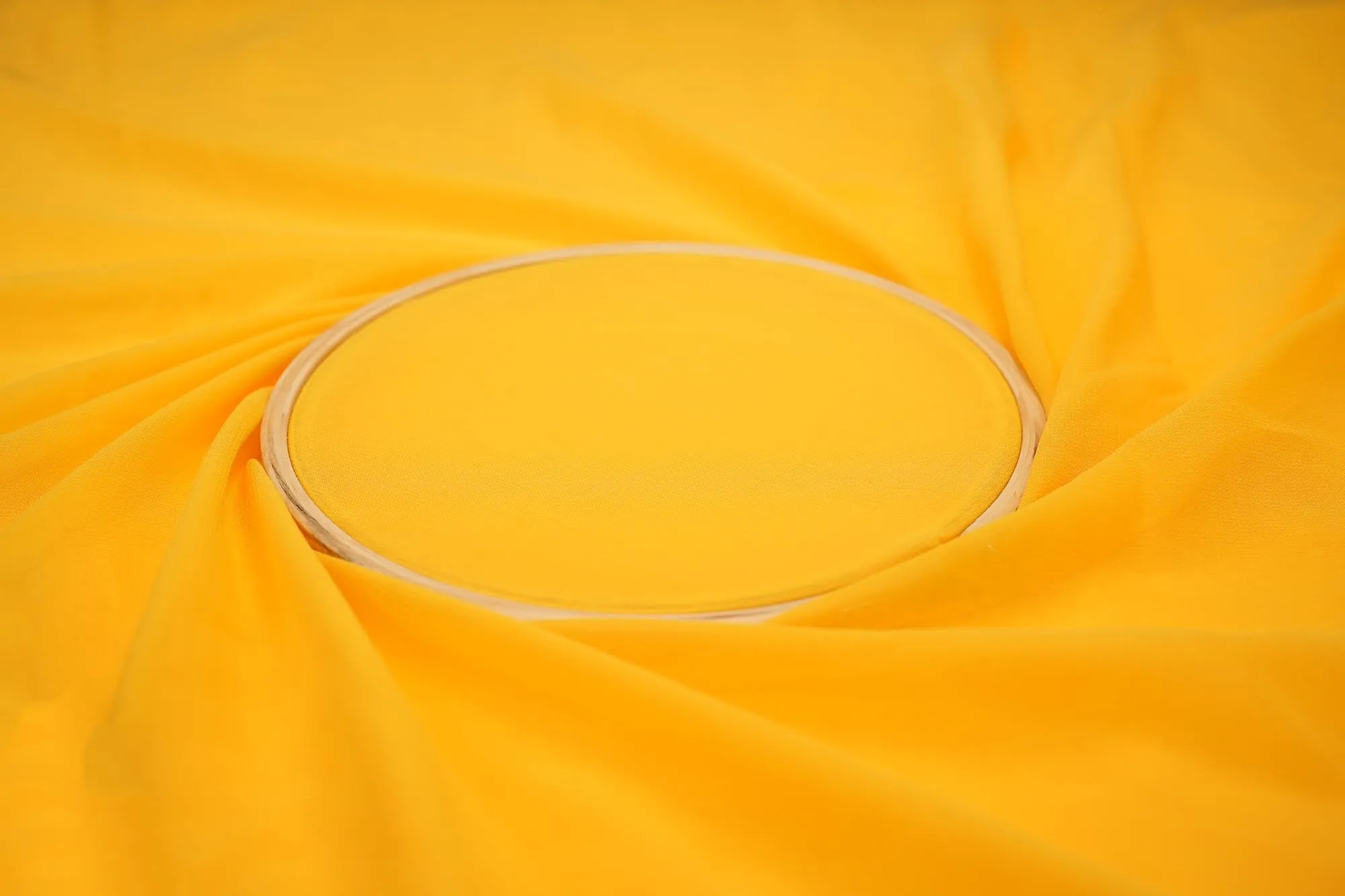 Bright yellow plain georgette fabric
