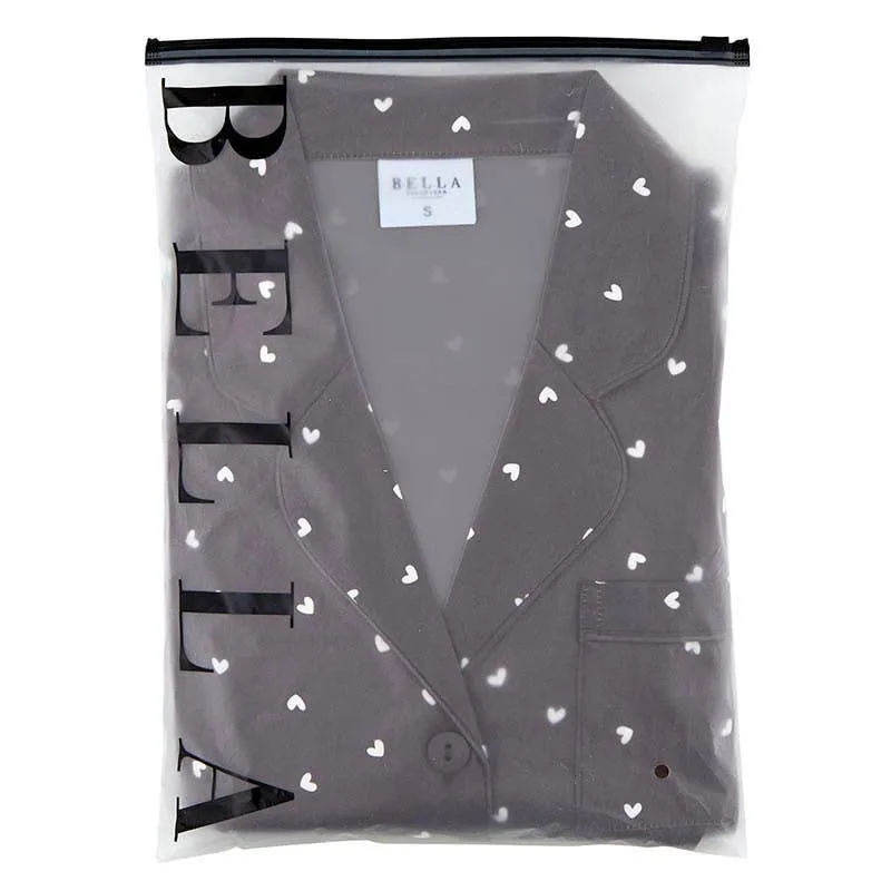 Brown Short PJ   Velvet Ties - Hearts