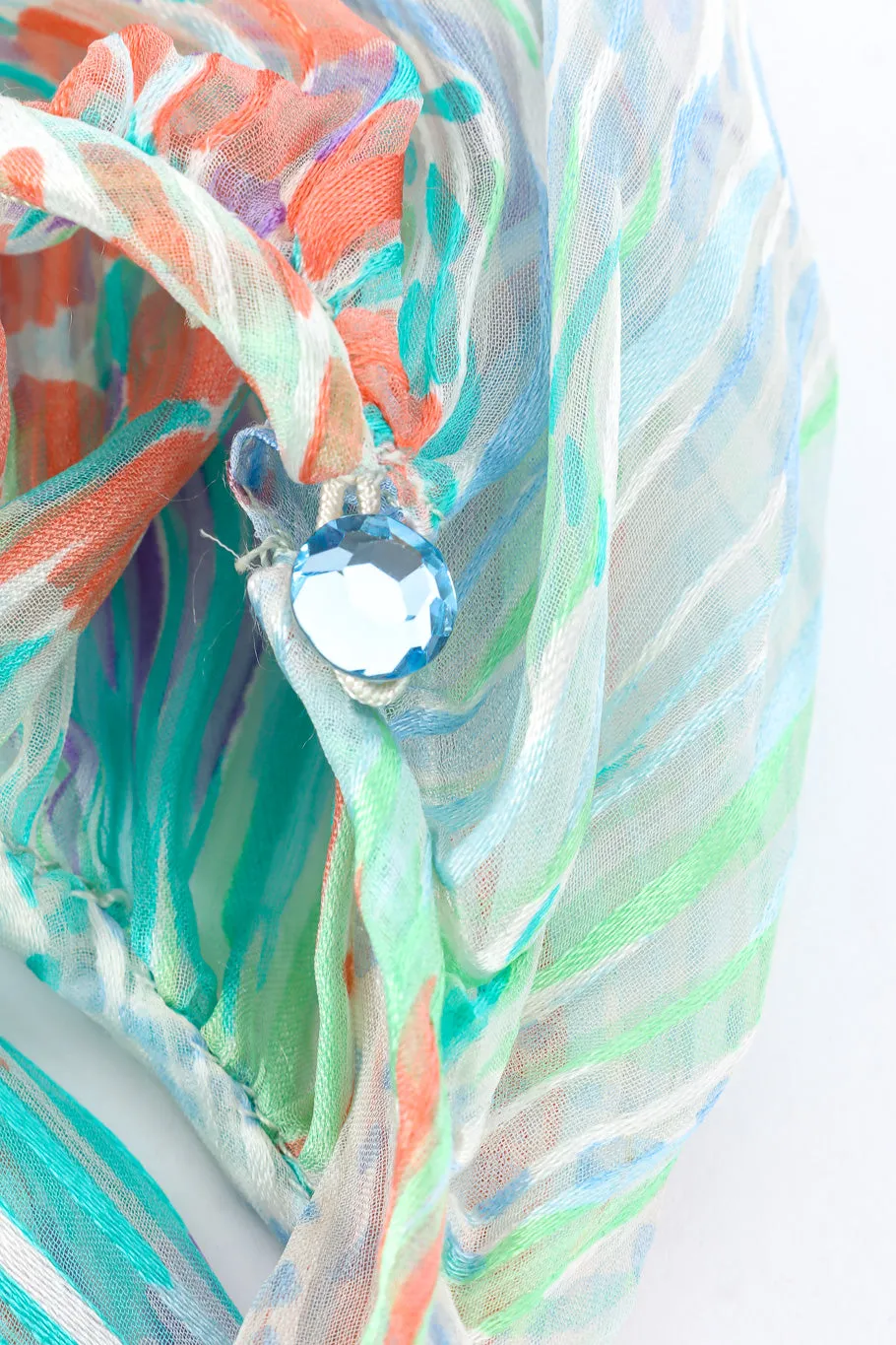 Brushstroke Silk Blouson Dress
