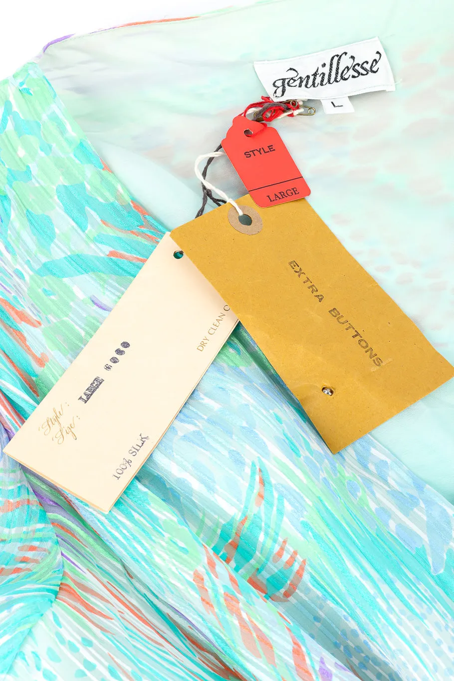 Brushstroke Silk Blouson Dress