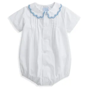Butler Embroidered Bubble -- White w/ Royal