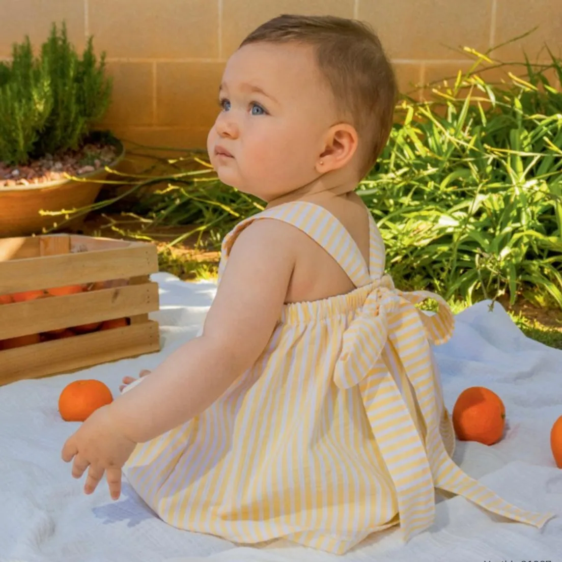 Calamaro Lemon Stripe Dress