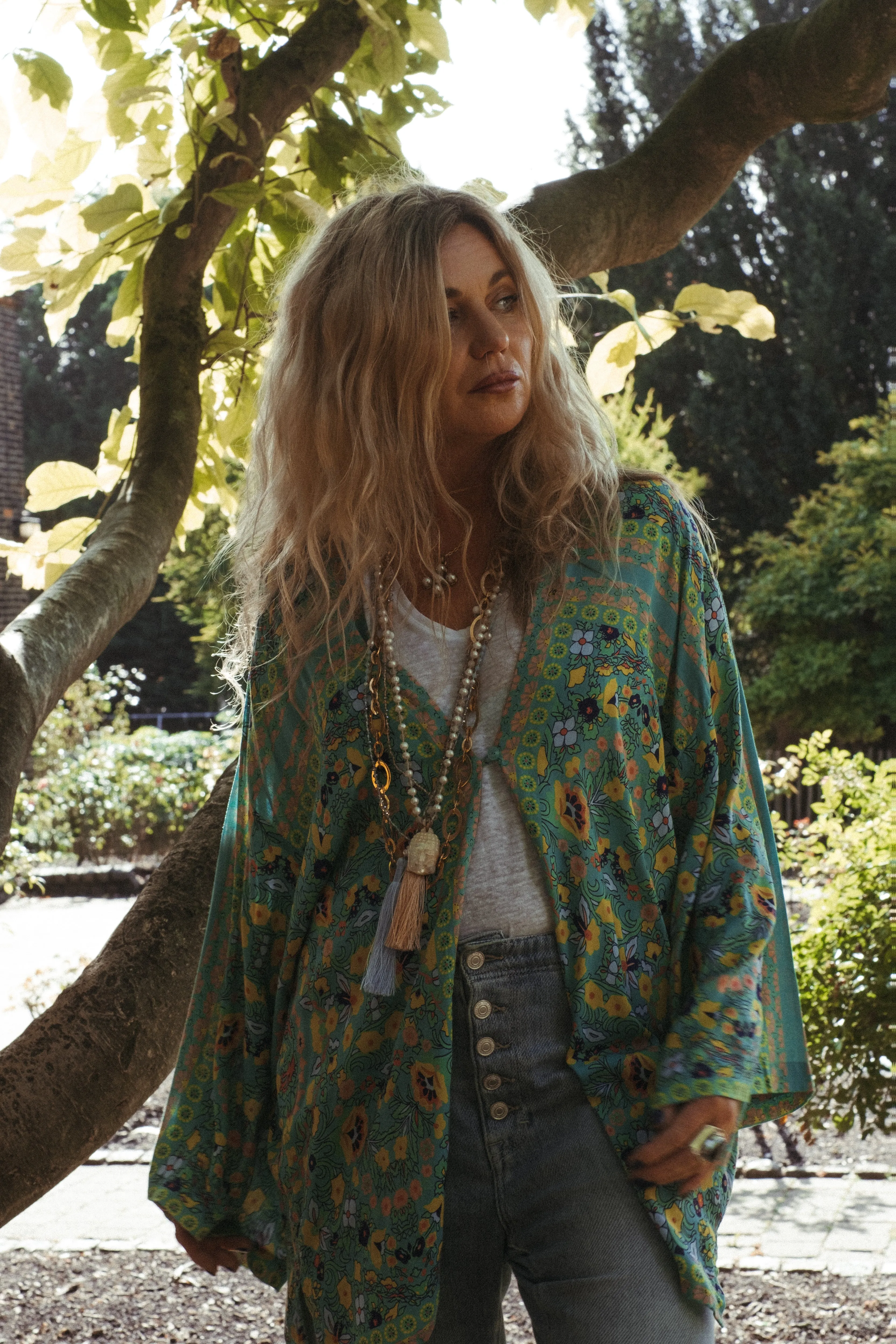 CALIFORNIA SHORT KIMONO JACKET IN MERMAID
