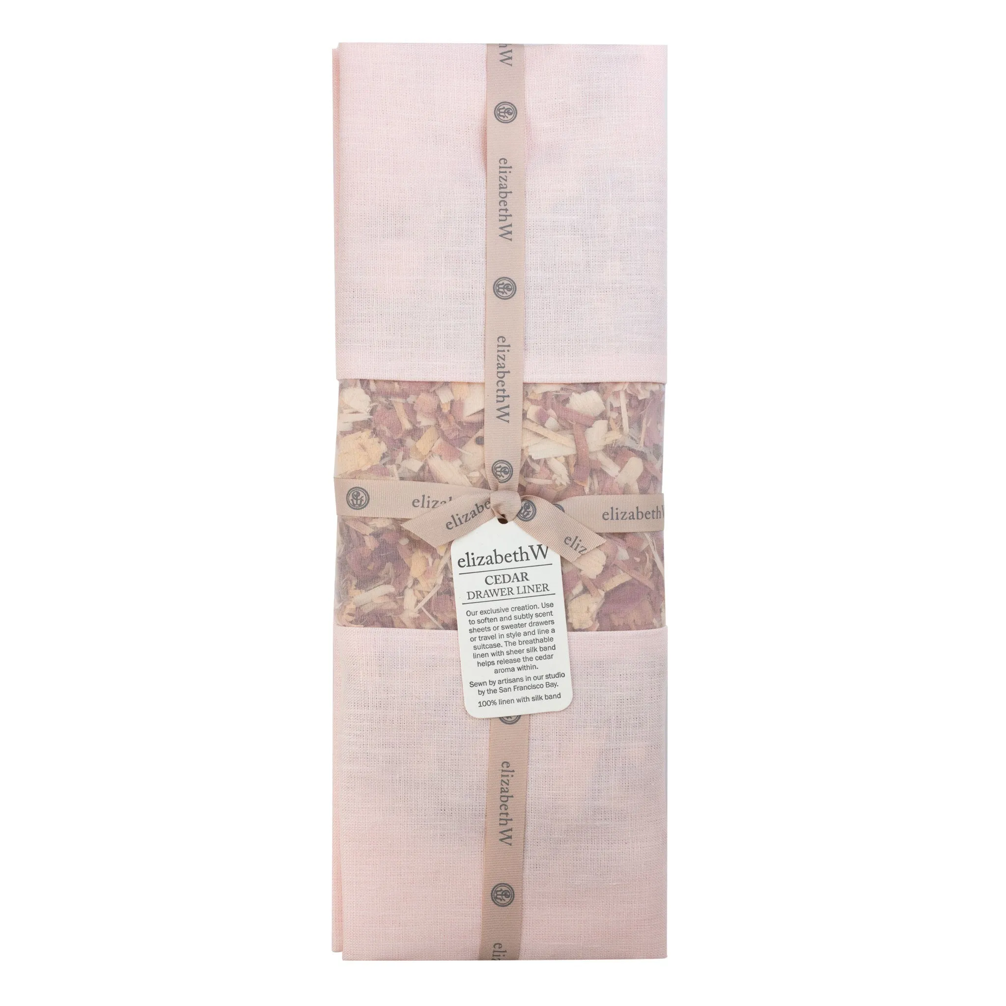 Cedar Drawer Liner Pink Linen