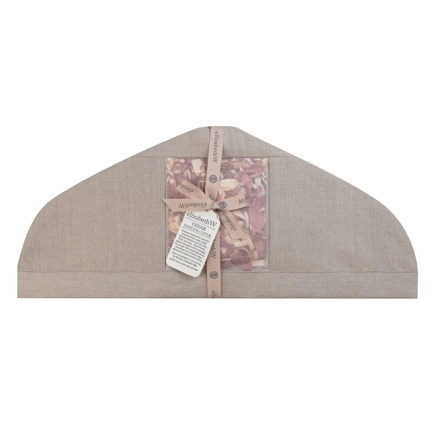 Cedar Hanger Cover Natural Linen