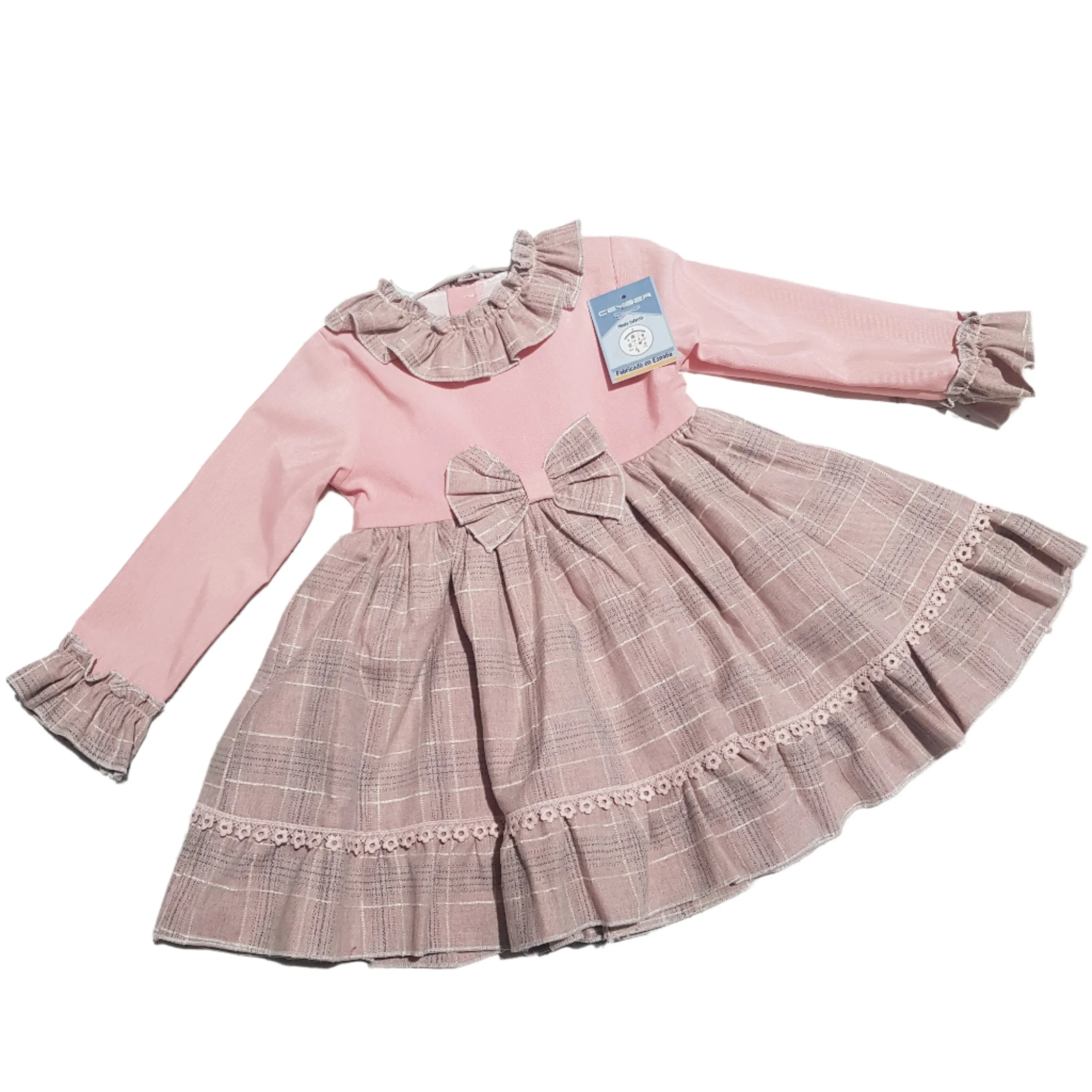 Ceyber Older Girls Pink Check Dress