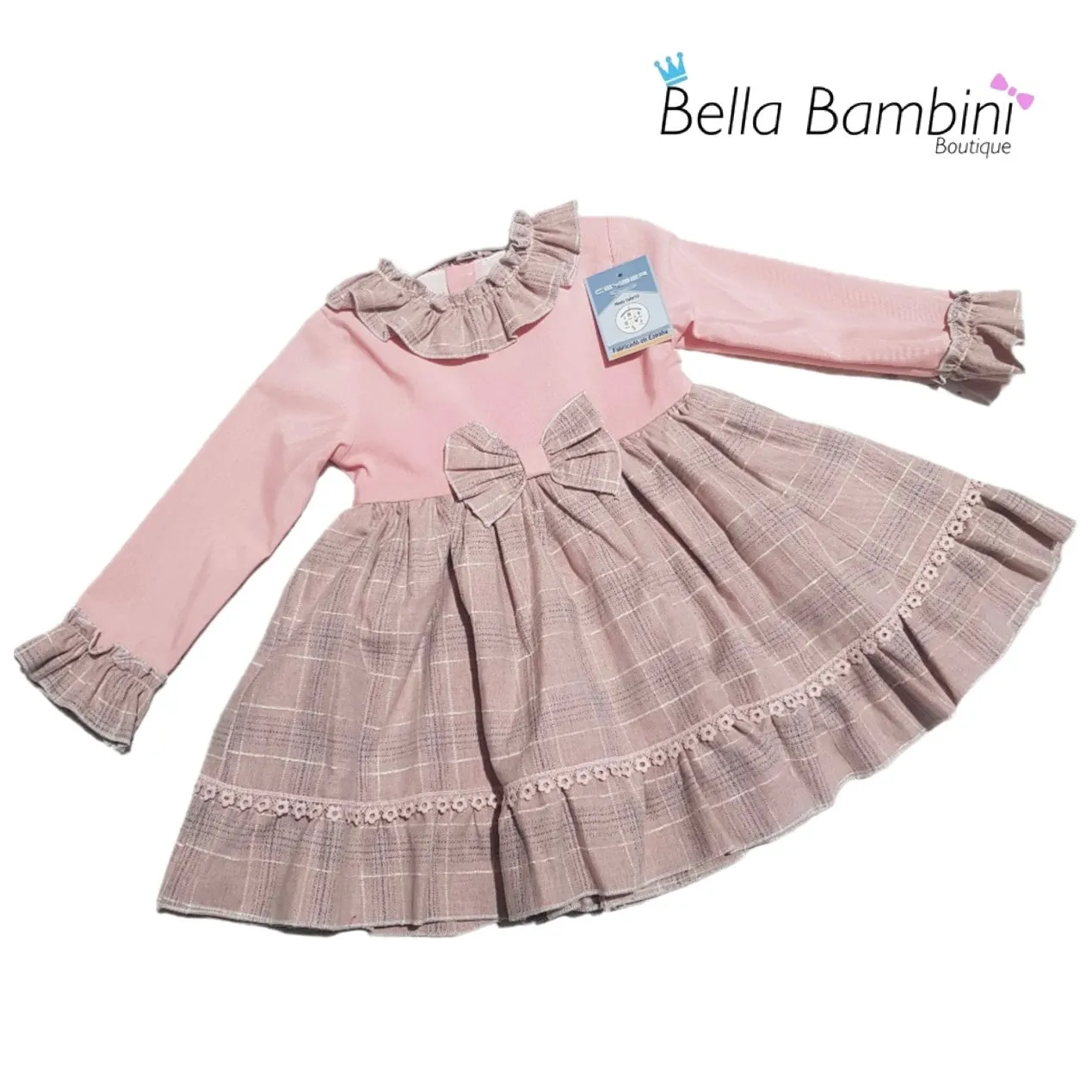 Ceyber Older Girls Pink Check Dress