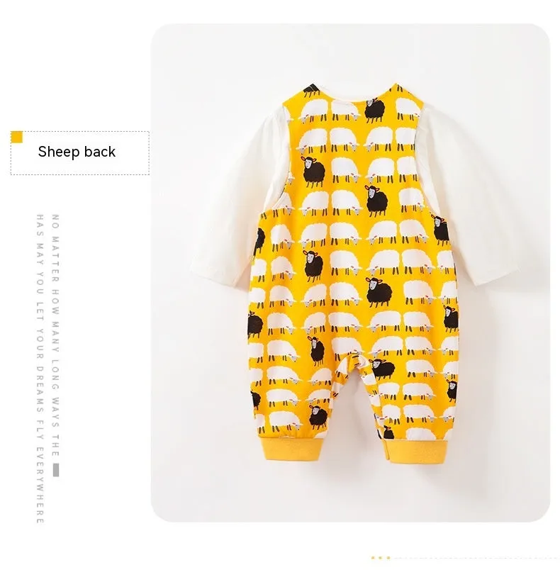 Children's One-year-old Baby And Infant Overalls Clothes Children's Spring Two-piece Suit