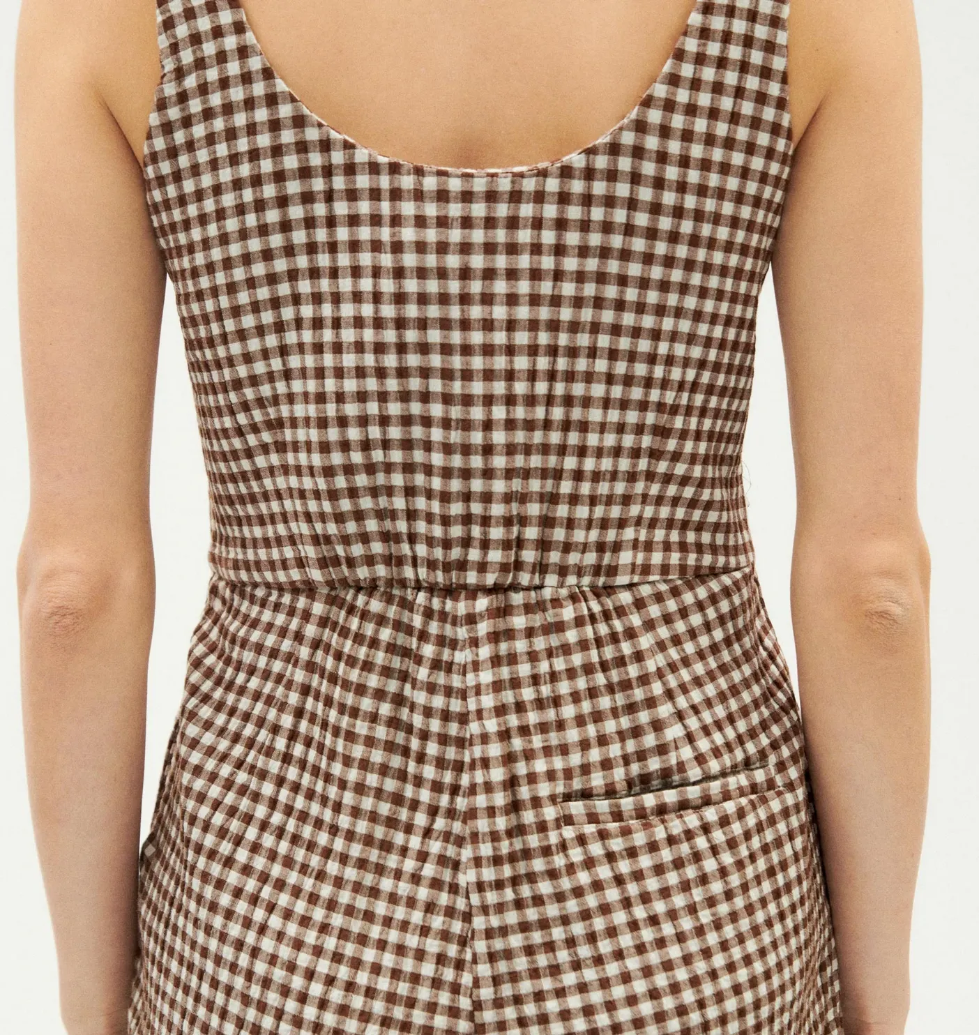 Chocolate seersucker dress mae