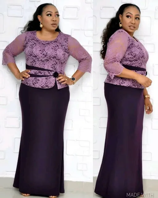 Christmas Lace African Dresses For Women