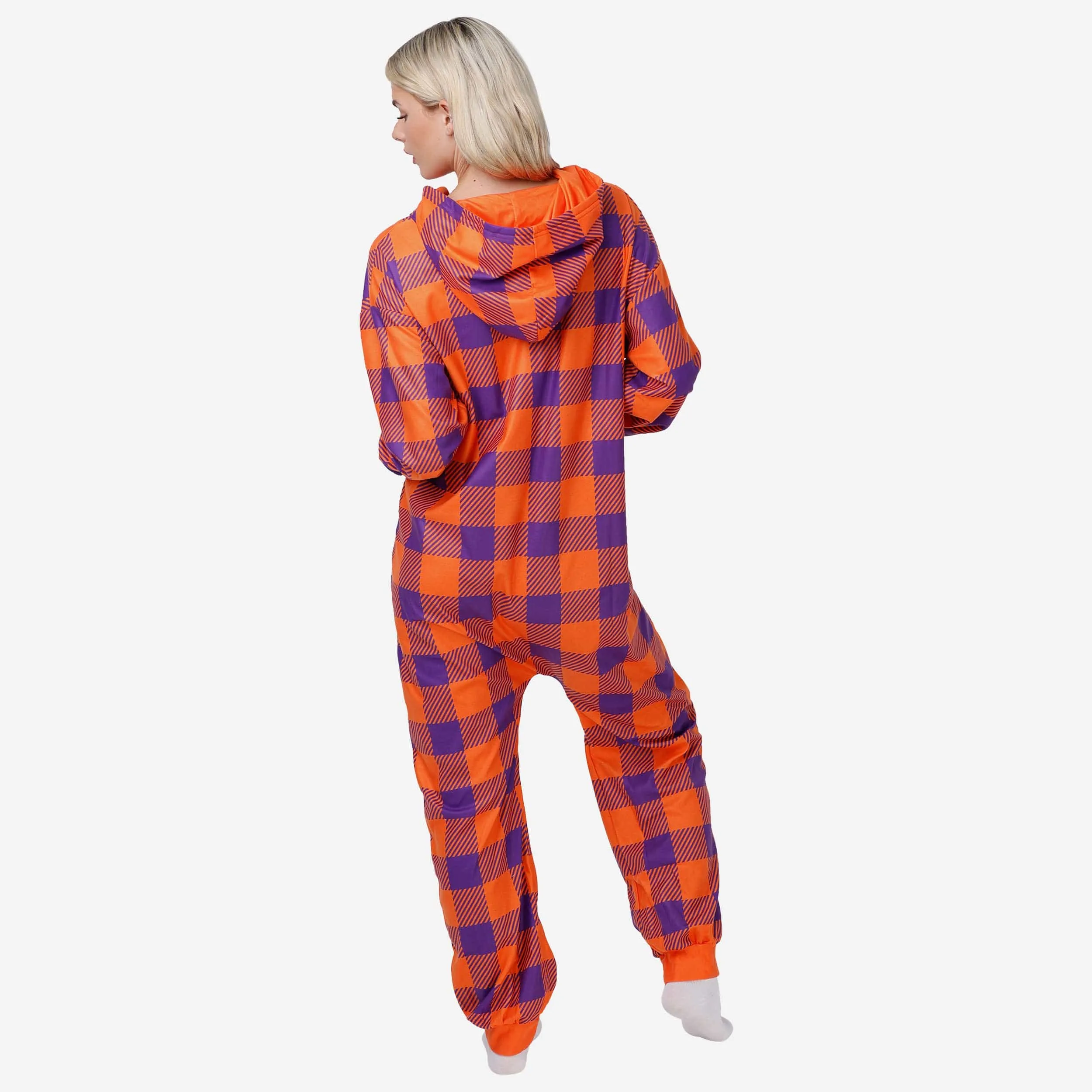 Clemson Tigers Plaid One Piece Pajamas