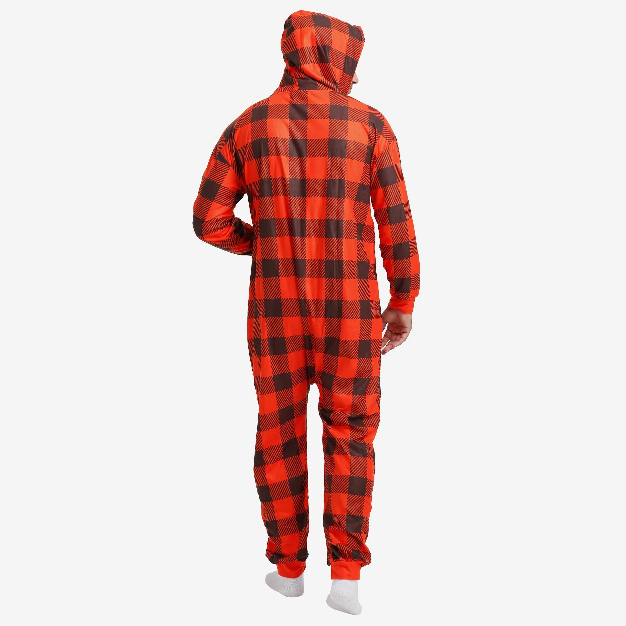 Cleveland Browns Plaid One Piece Pajamas