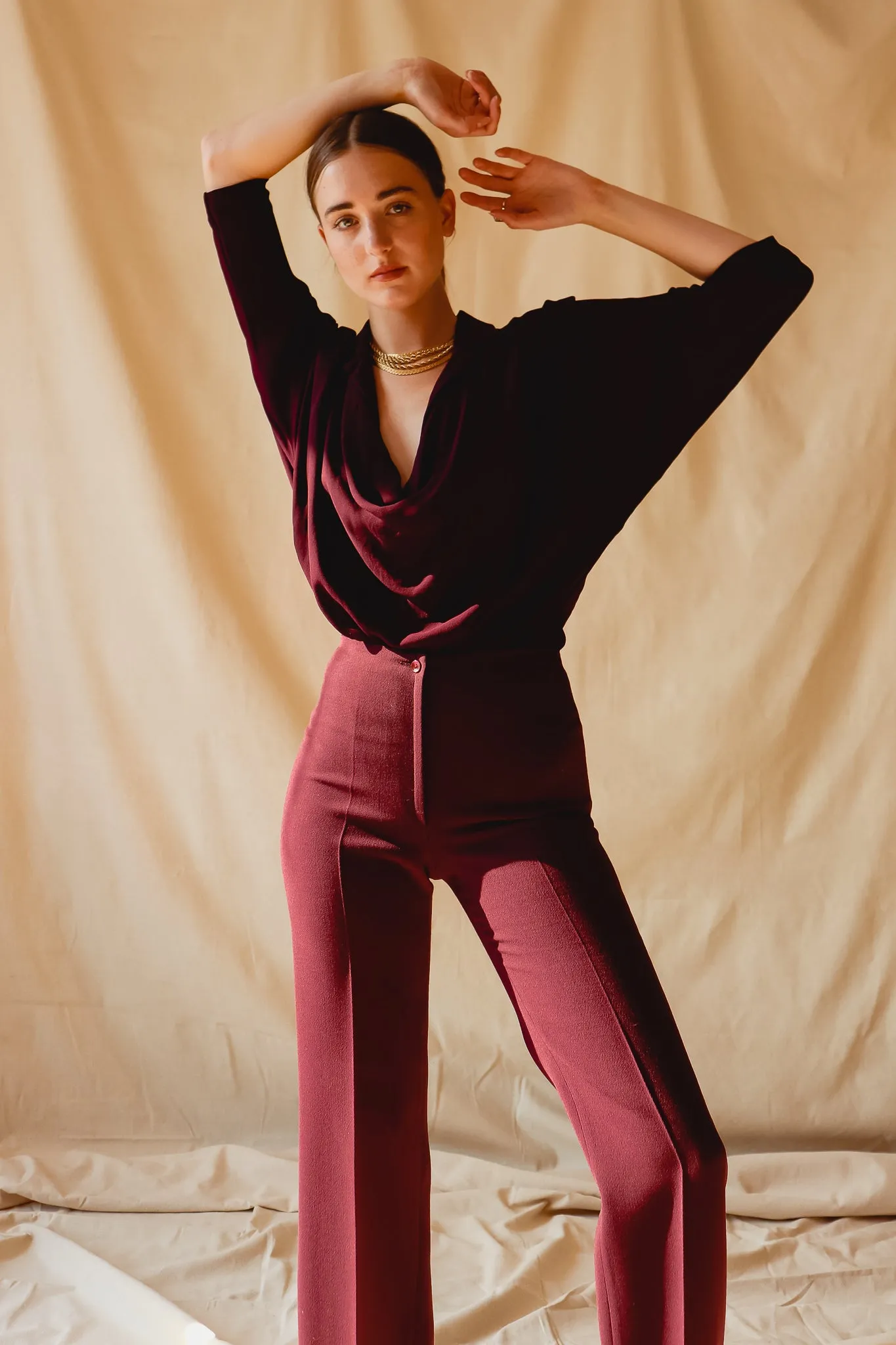 Collared Cowl Bodysuit