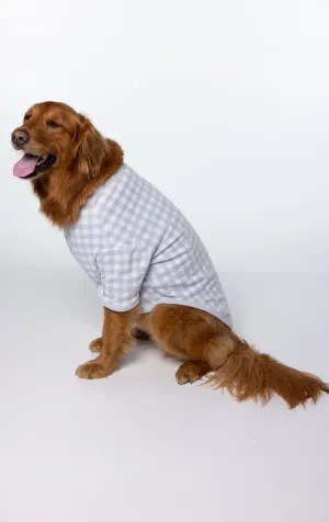Comfort Knit Pet Pajamas - Blue Gray Gingham Pet & Owner