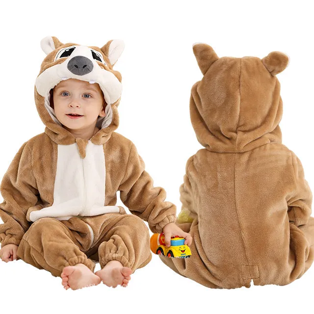 Comfortable Baby Overall with Hood and Zip