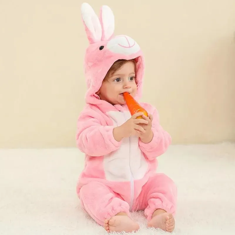 Comfortable Baby Overall with Hood and Zip