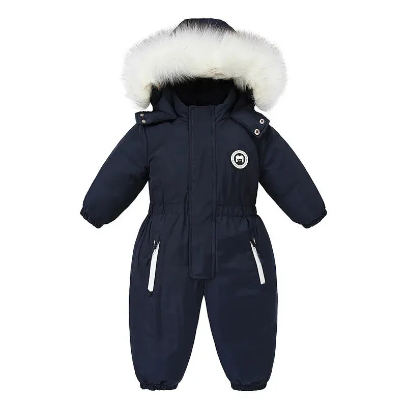 Cozy Winter Baby Snowsuits Set