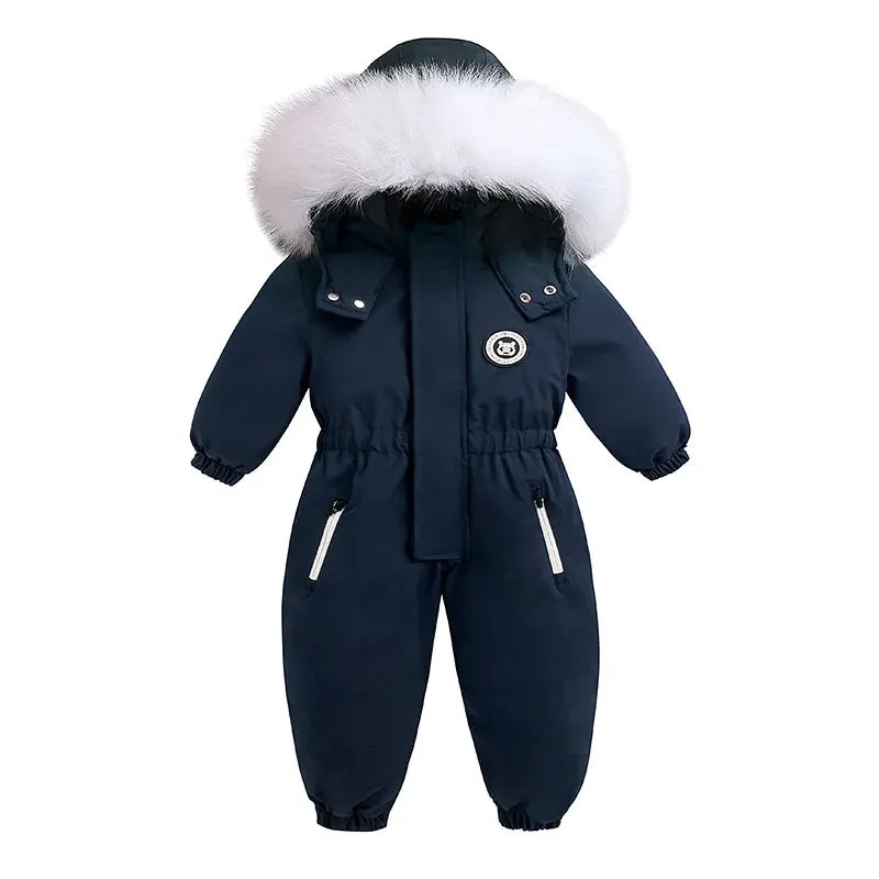 Cozy Winter Baby Snowsuits Set