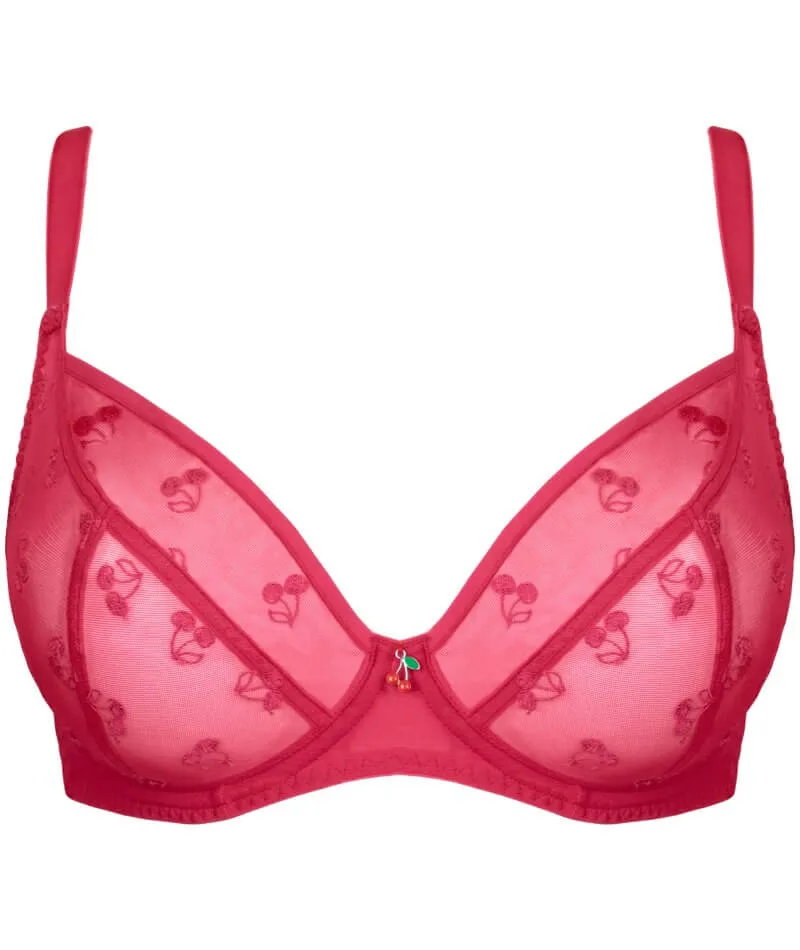 Curvy Kate Cherry Pop Plunge Bra  - Cherry Glow