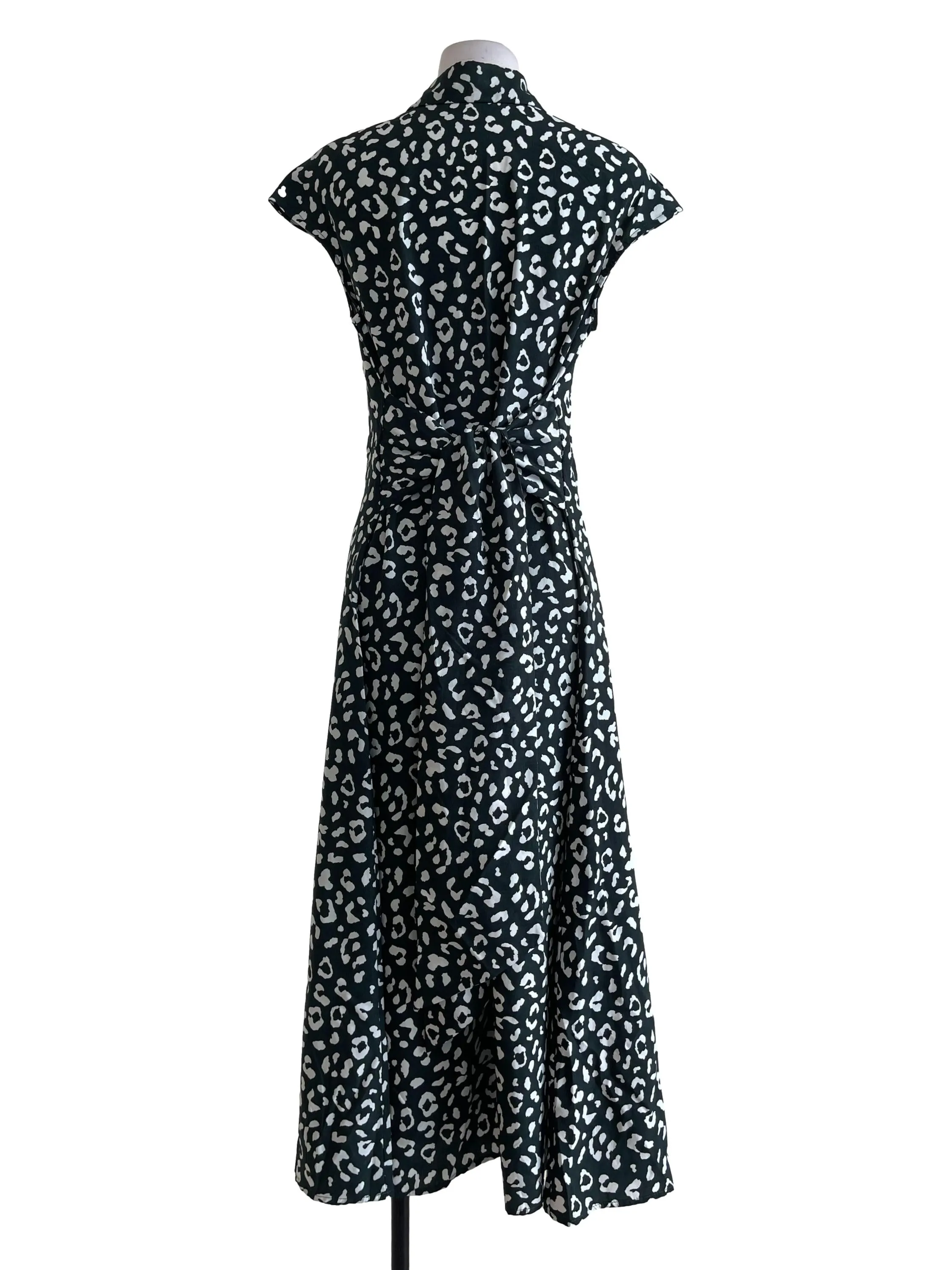 Dark Green Leopard Printed Dress TEM