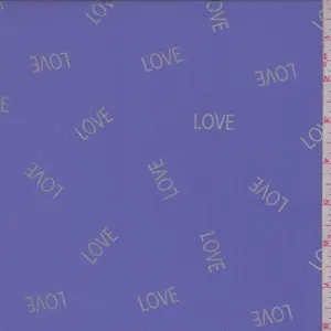 Dark Lilac/Silver "Love" Georgette Fabric