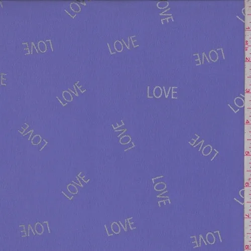 Dark Lilac/Silver "Love" Georgette Fabric