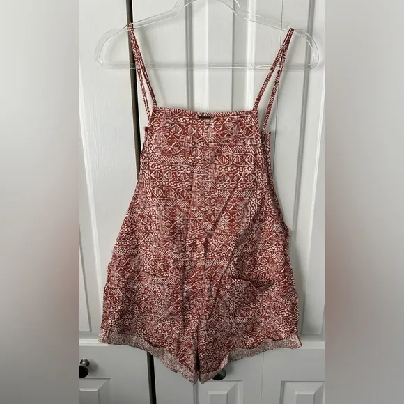 DESIGNED BY BILLABONG!! NWT WILD PURSUIT OVERALLS (CREAM &amp; RUST)WITH TIE STRAPS