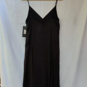 DKNY Little Black Dress SALE: Silk Slip Dress — styled for parties &amp; dancing