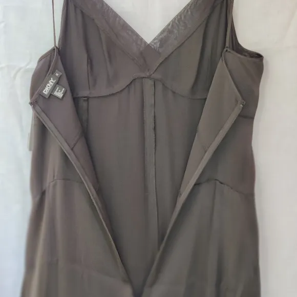 DKNY Little Black Dress SALE: Silk Slip Dress — styled for parties &amp; dancing