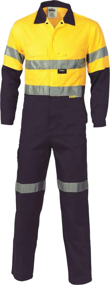 DNC 3955 HI VIS REFLECTIVE COOL-BREEZE LT WEIGHT COTTON COVERALLS