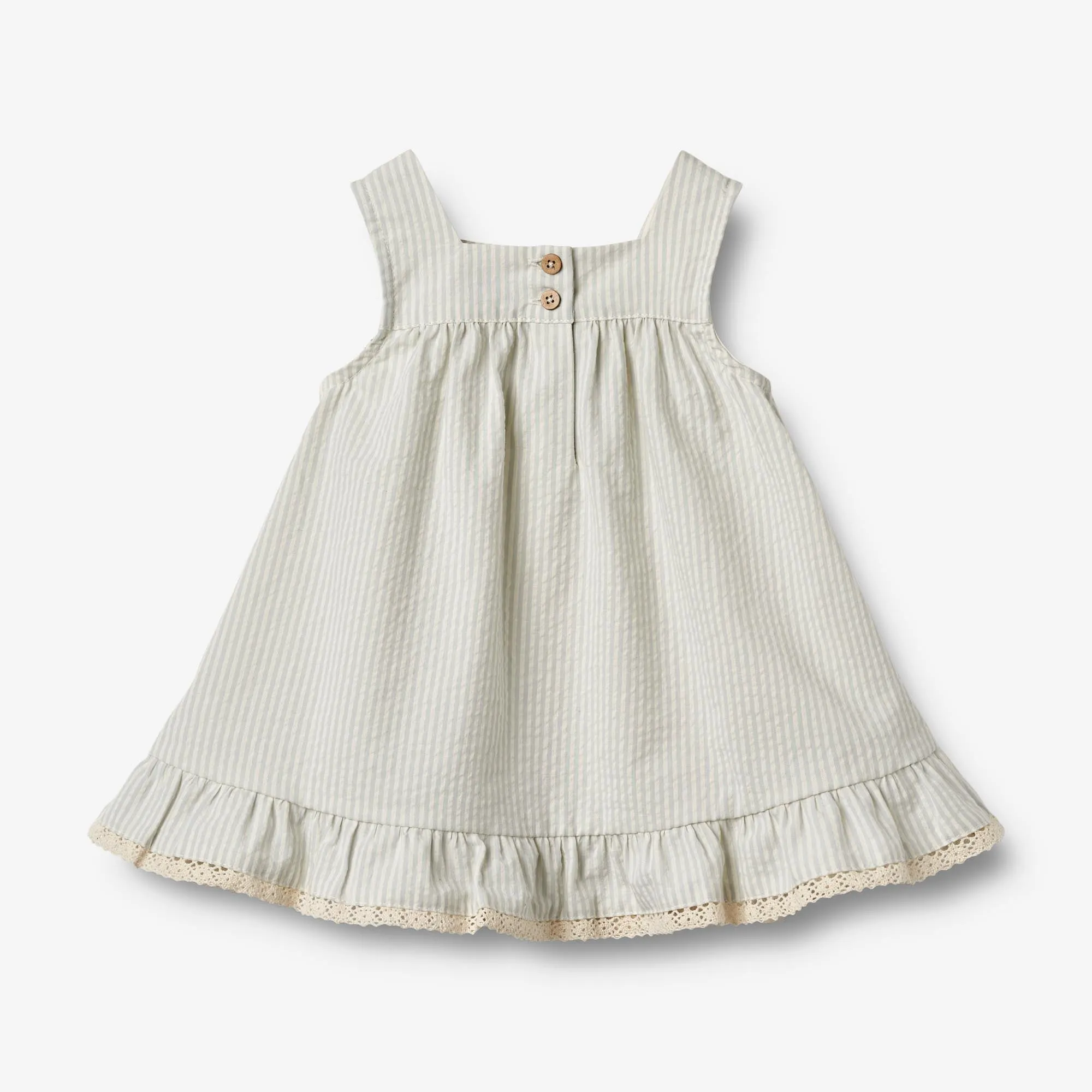 Dress Ruffle Ayla - summer blue stripe