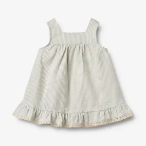 Dress Ruffle Ayla - summer blue stripe