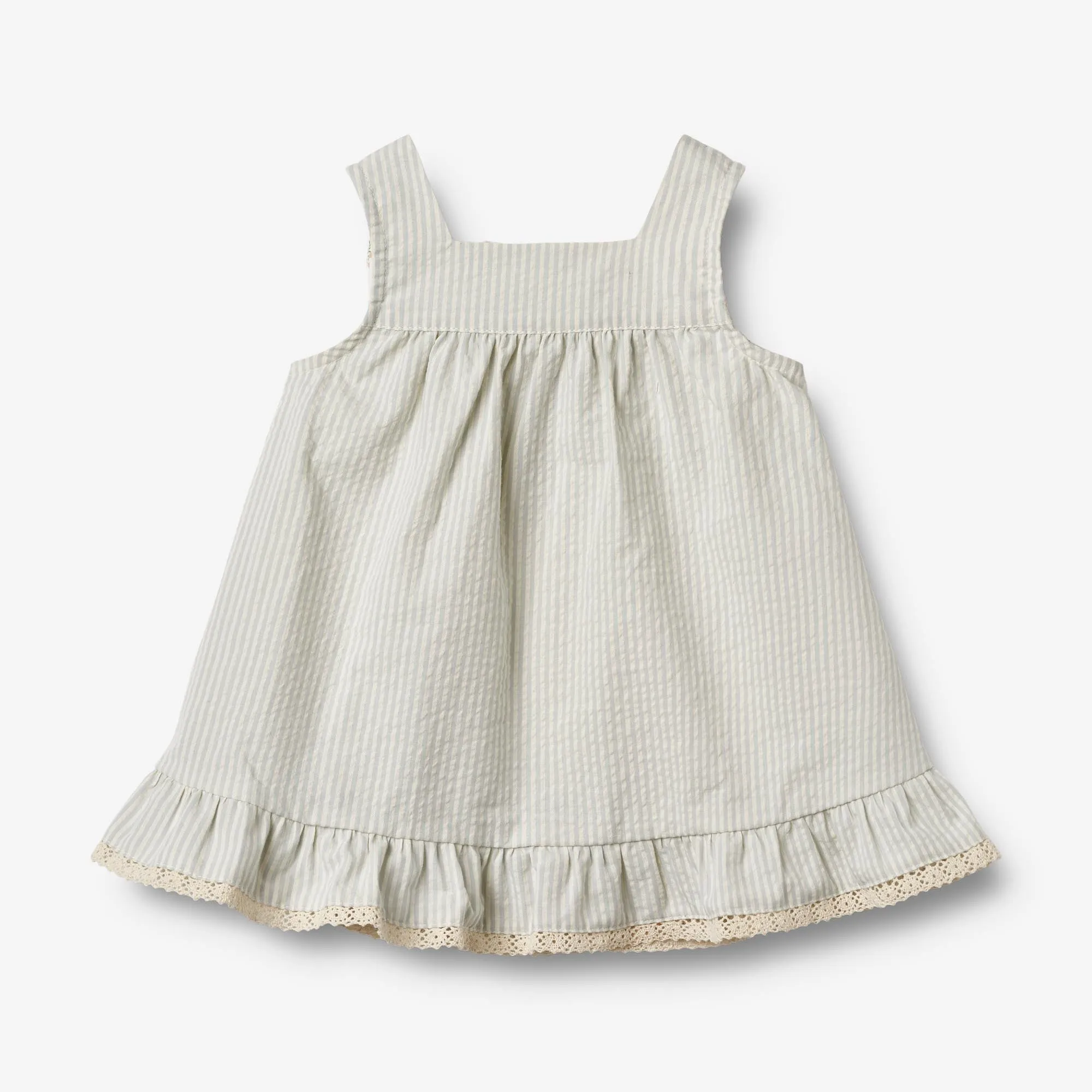Dress Ruffle Ayla - summer blue stripe