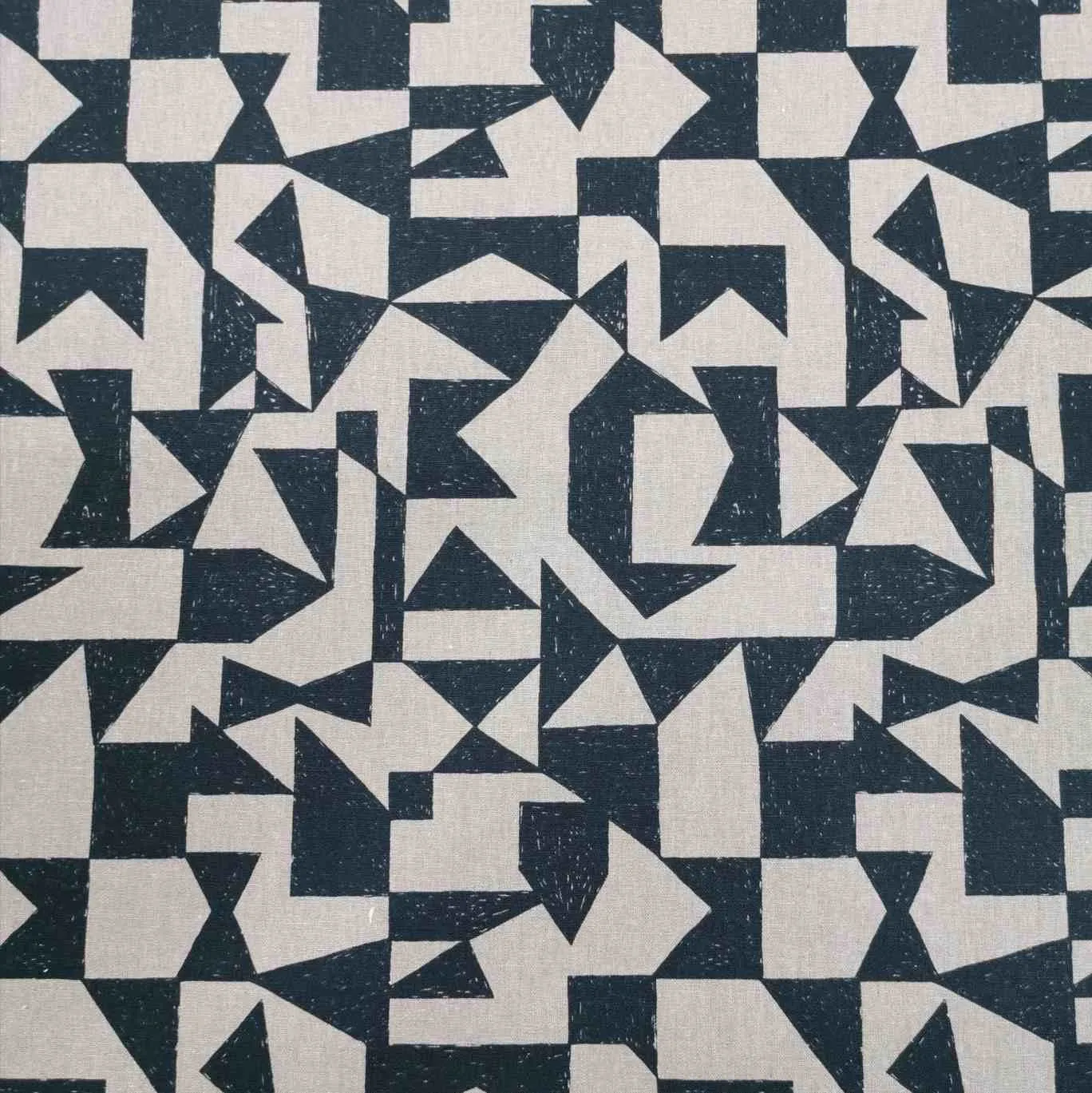 Echino Kokka Linen Cotton Canvas, Patch In Mushroom
