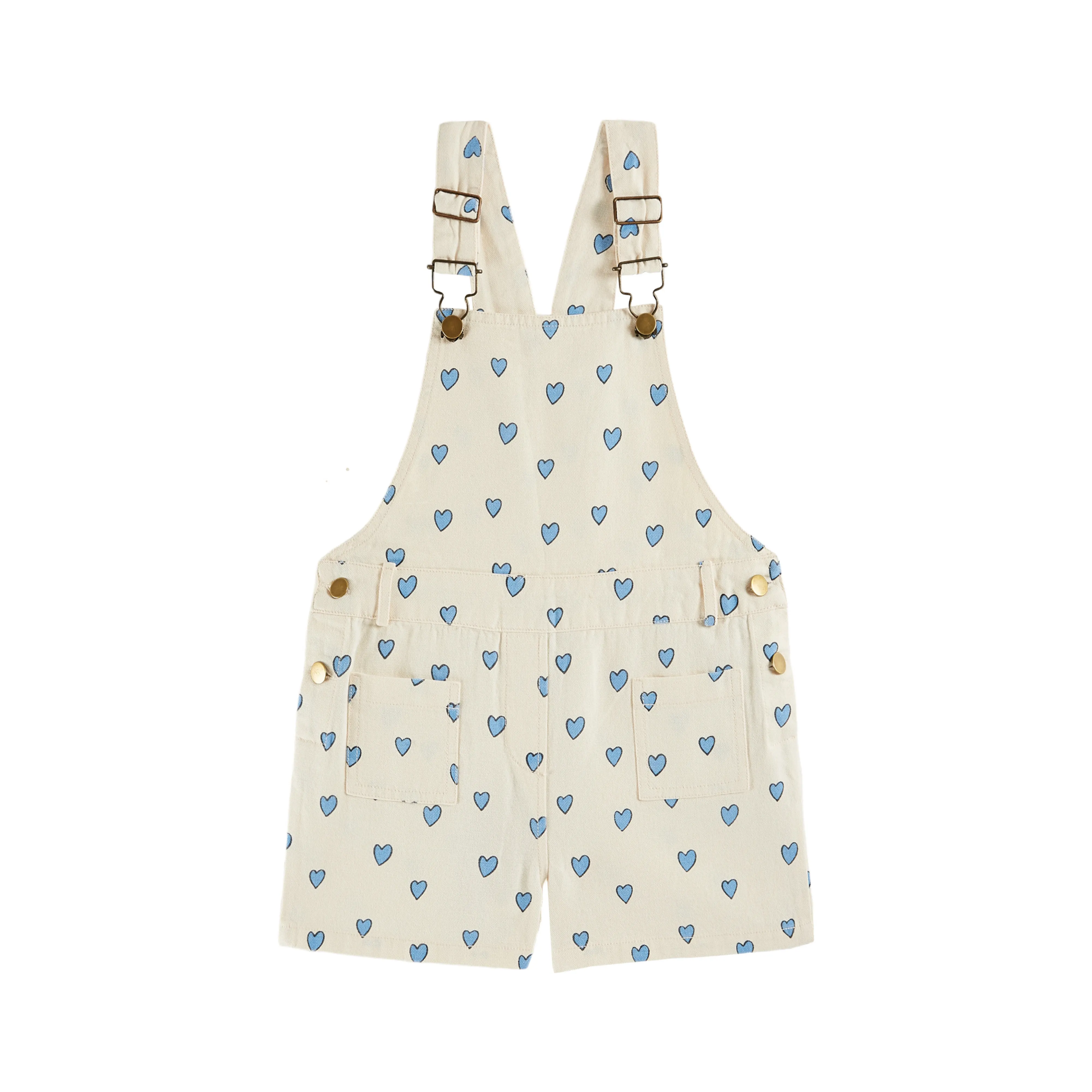 Ecru Hearts Overalls