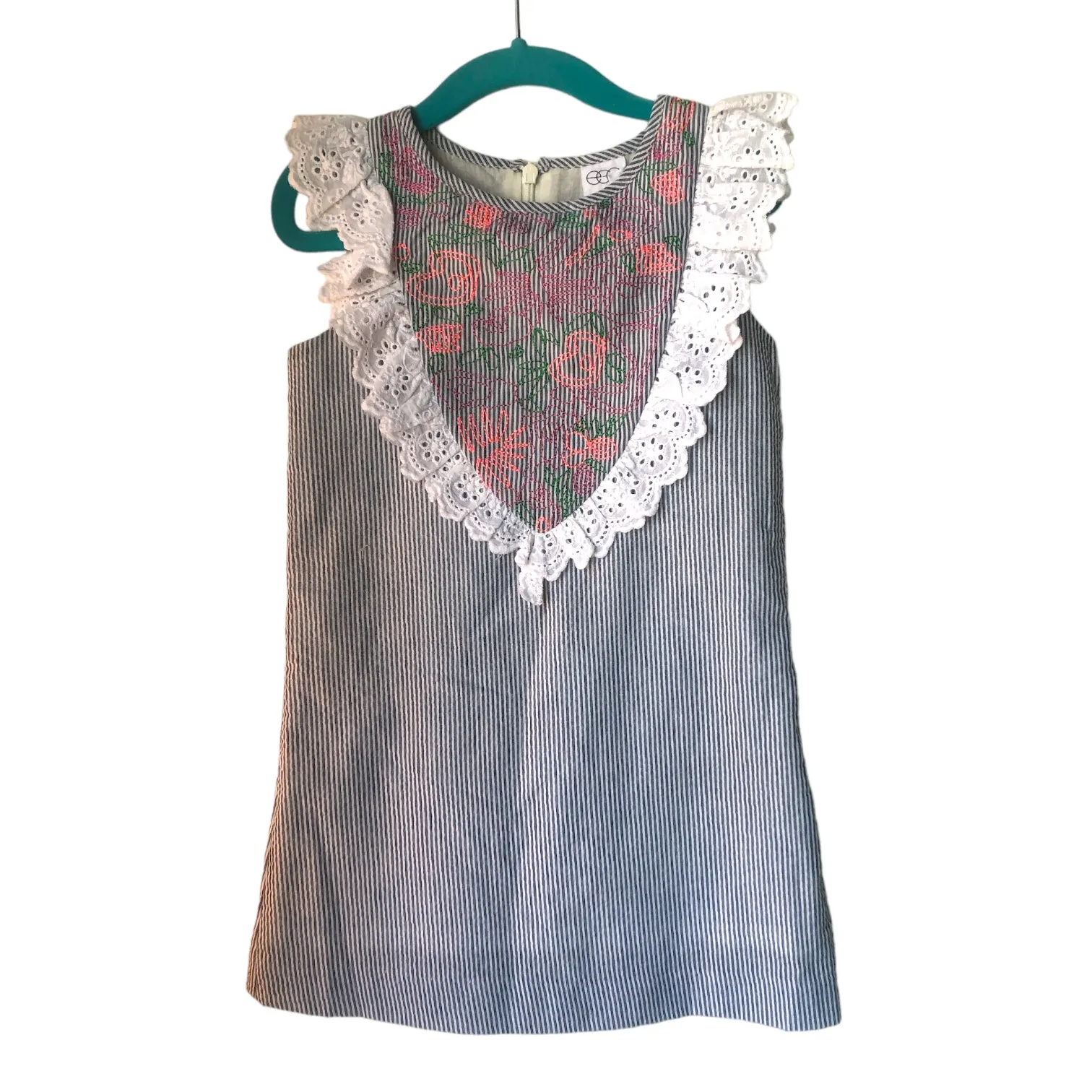 Embroidered Seersucker Dress, 3T // EGG New York