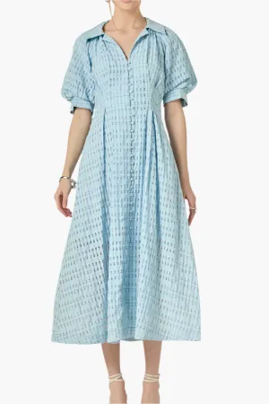 English Factory Powder Seersucker Dress